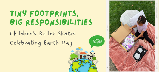 Tiny Footprints, Big Responsibilities - Children's Roller Skates Celebrating Earth Day