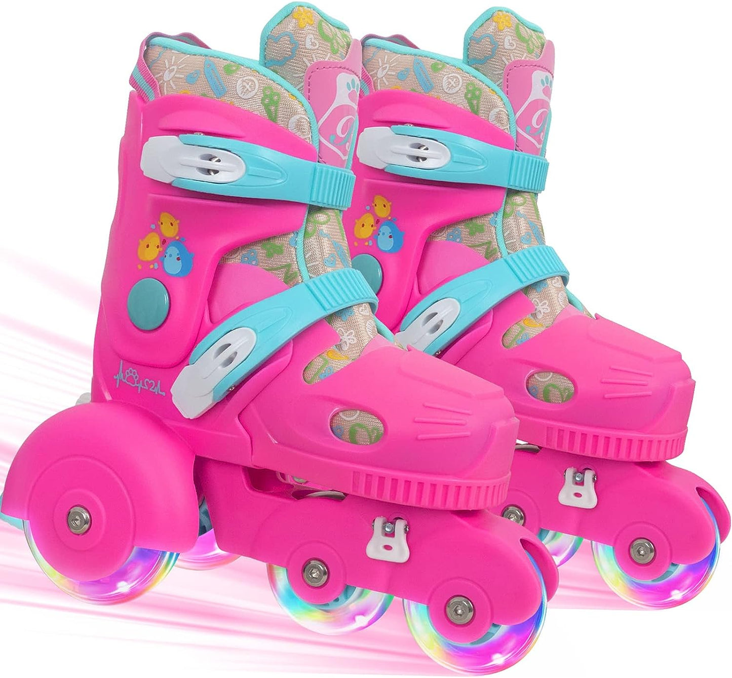 Roller Skates for Kids Girl - Pink