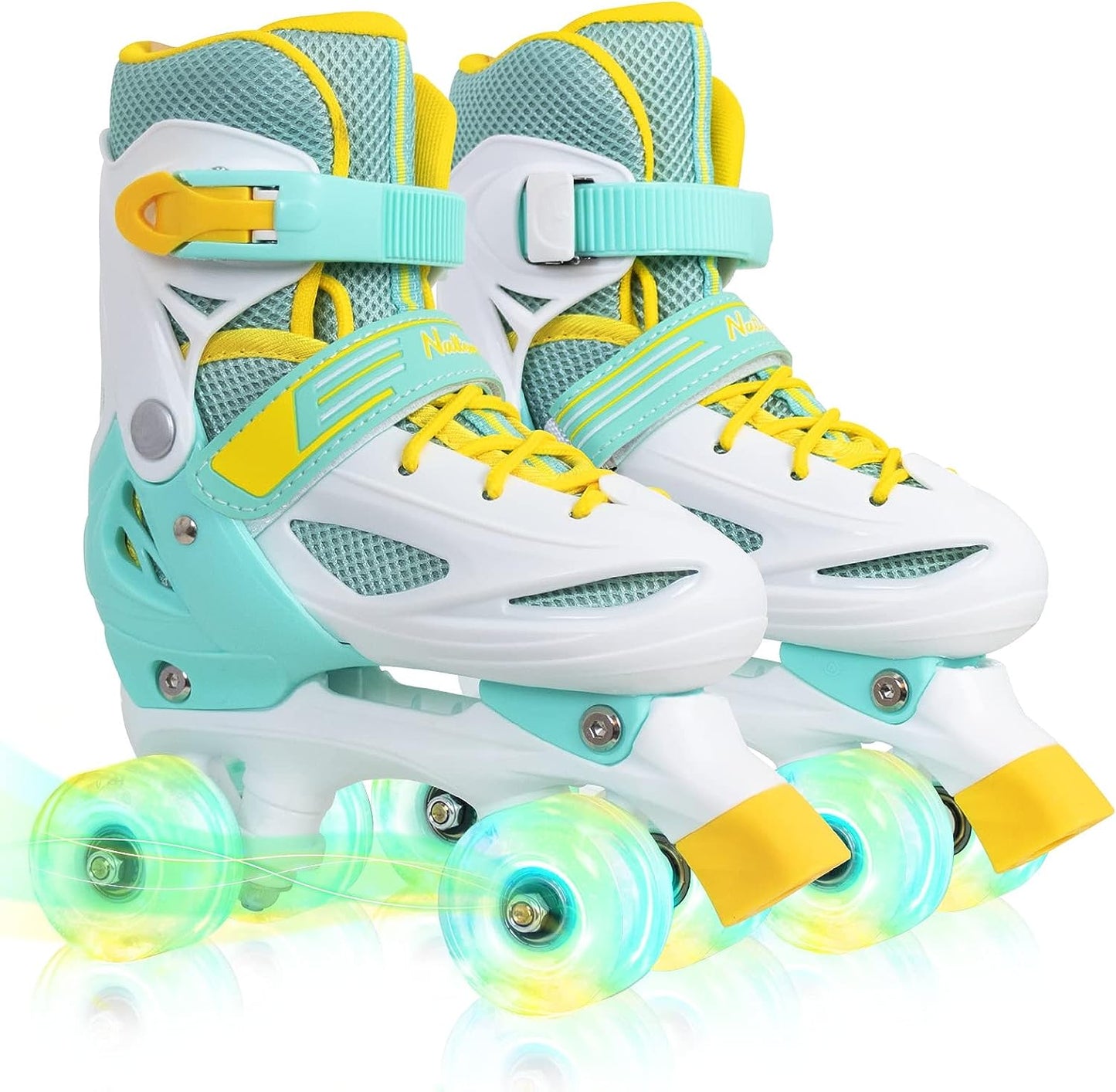 Nattork Adjustable Roller Skates for Kids - Teal