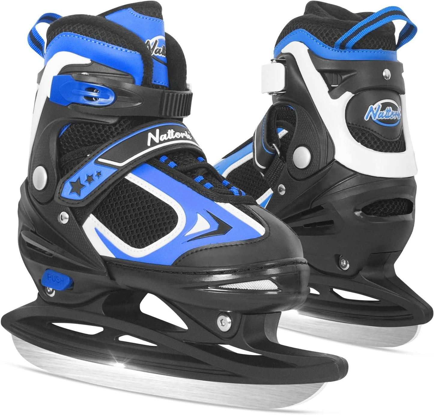 Nattork Adjustable Ice Skates - Blue