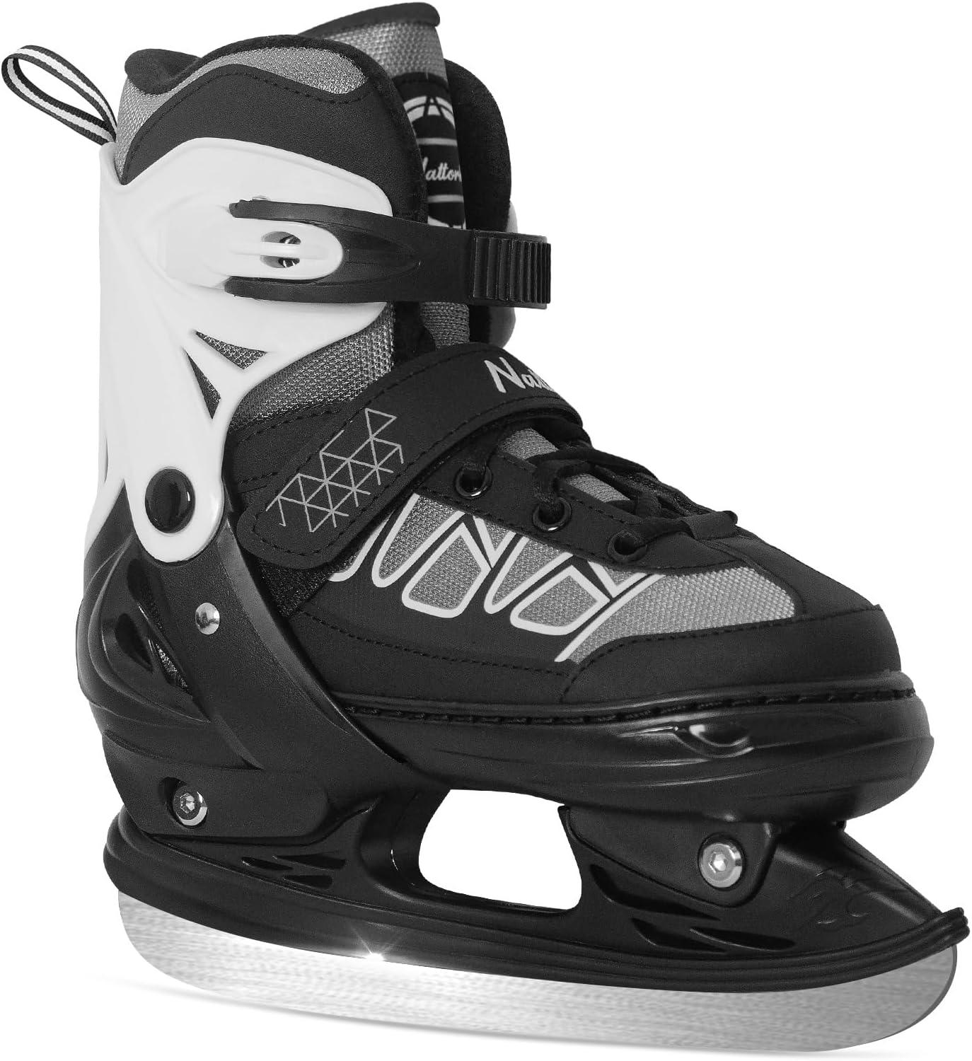 Nattork Adjustable Ice Skates - Black