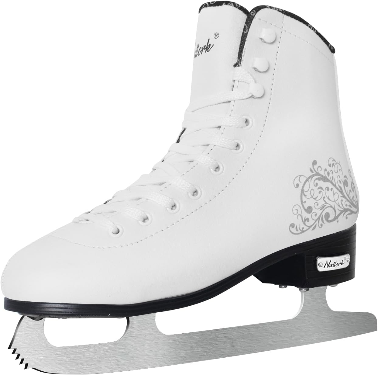 Nattork Ice Figure Skates - flower