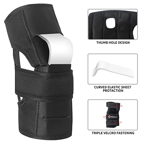 Nattork Knee Pads, Elbow Pads & Wrist Guards for Kids White