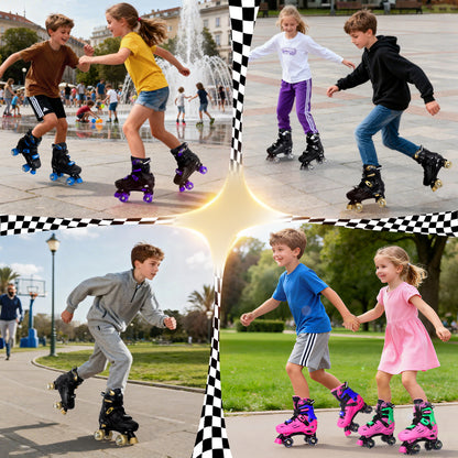 Patines en línea ajustables Nattork BLADE RACERS - Dorado