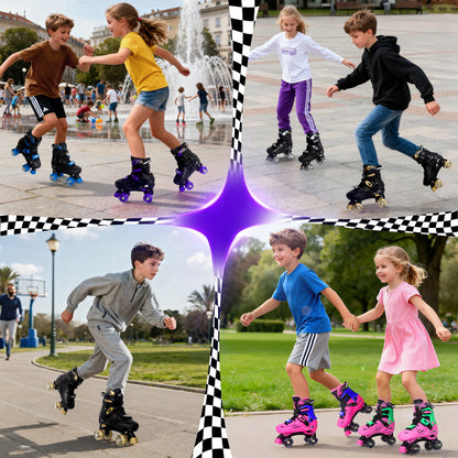 Patines en línea ajustables Nattork BLADE RACERS - Dorado
