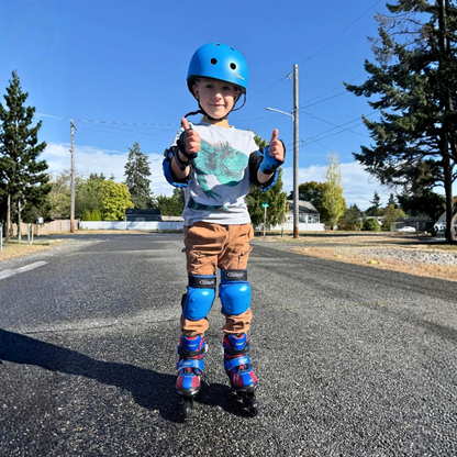 Nattork SPIDER Adjustable Inline Skates for Kids - Blue & Red