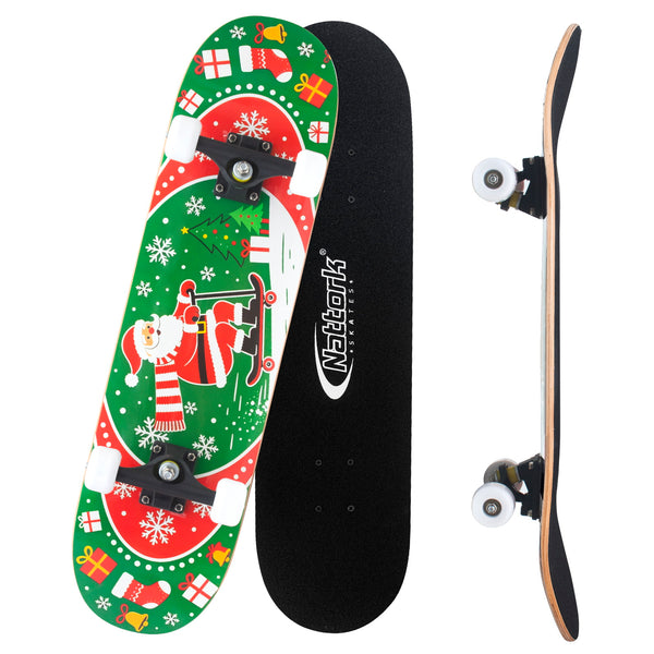 Nattork Classic 31 Double Kick Skateboard - Santa Christmas
