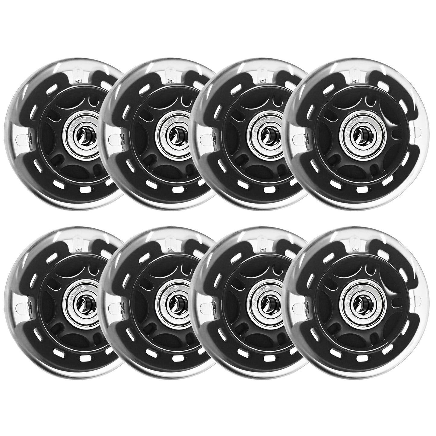 Nattork Light up Inline Skate Wheels - Black