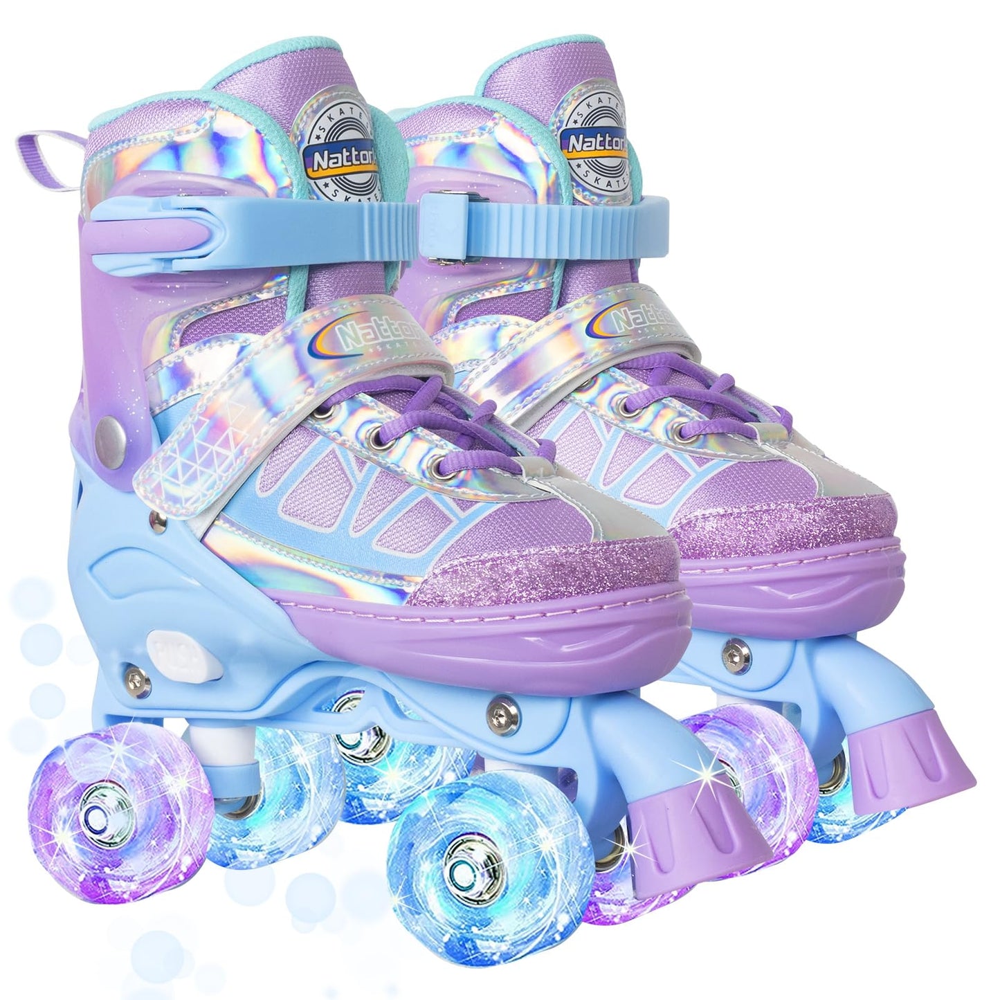 Nattork Adjustable Roller Skates for Kids - Lavender
