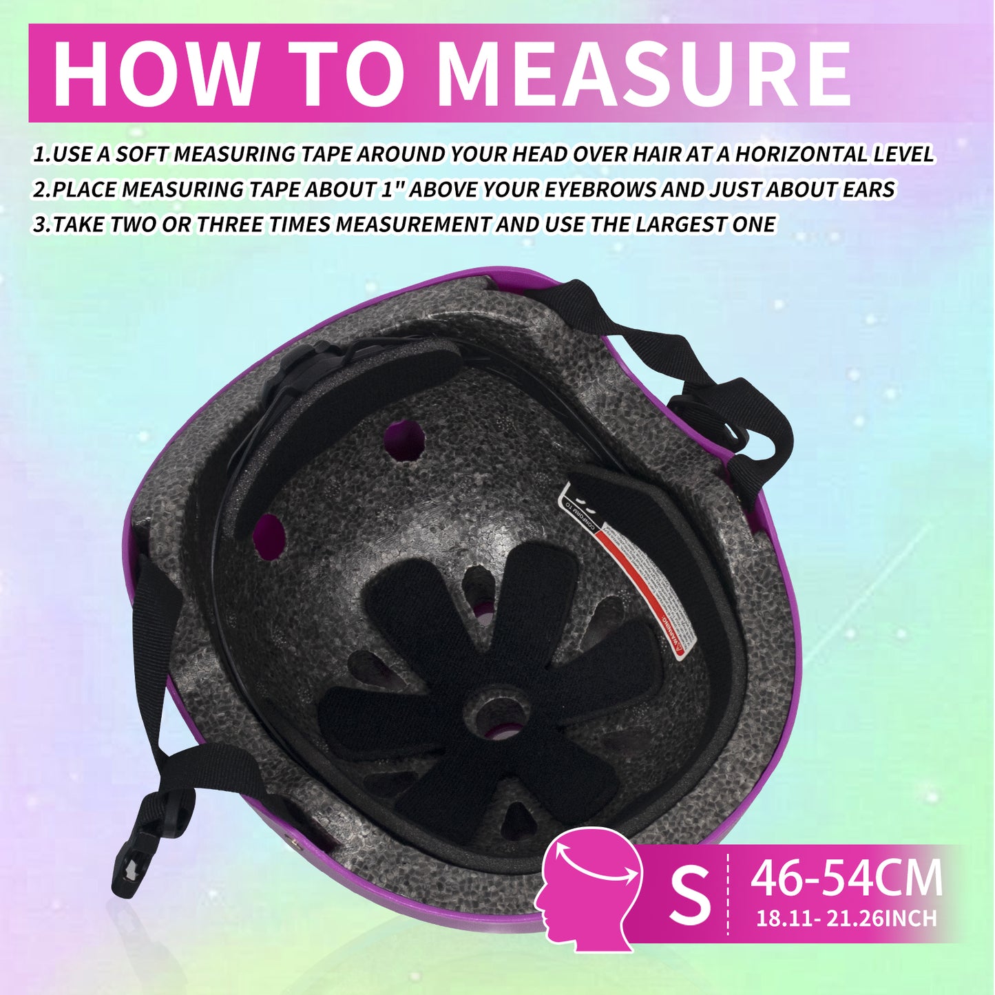 Nattork Skate Helmet Protective Gear for Kids - Pink Cat