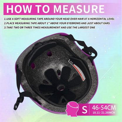 Nattork Skate Helmet Protective Gear for Kids - Pink Cat