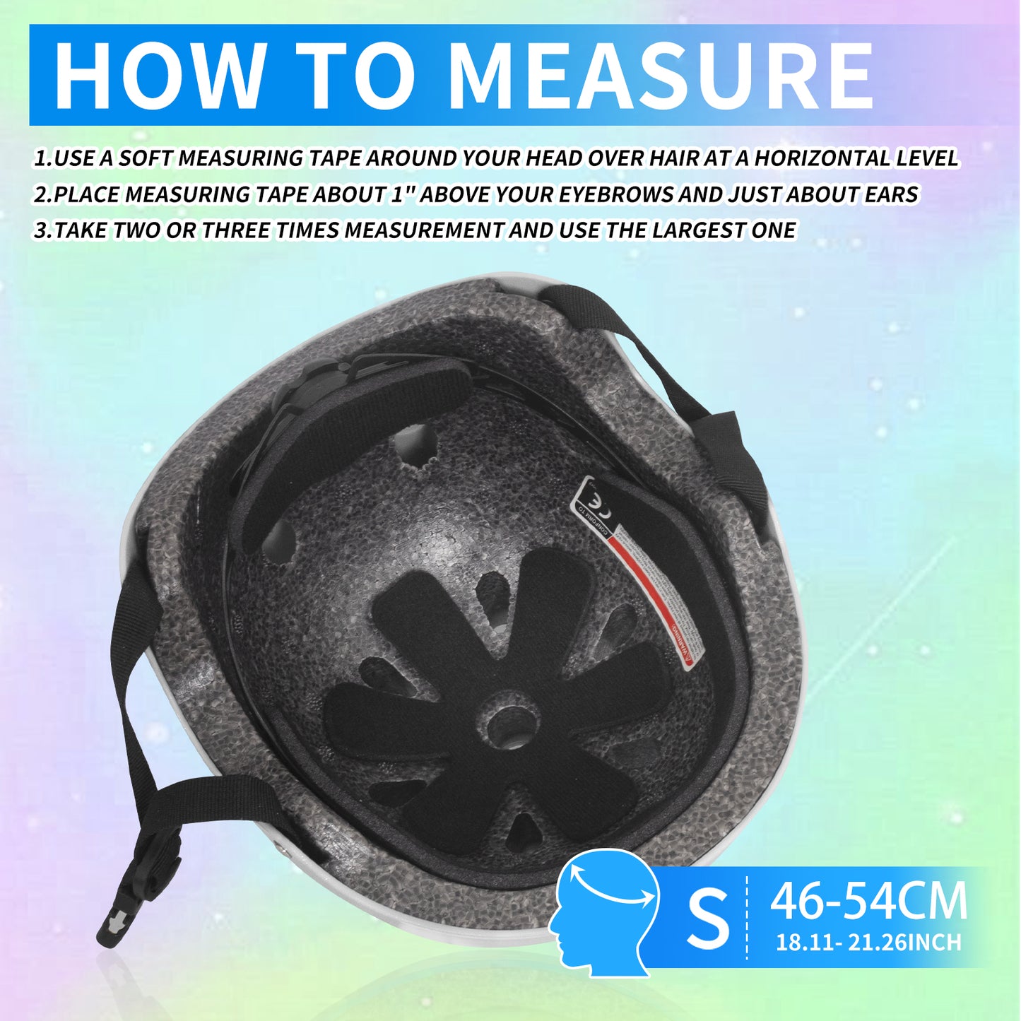 Nattork CYBER PANDA Skate Helmet Protective Gear for Kids - Pearl