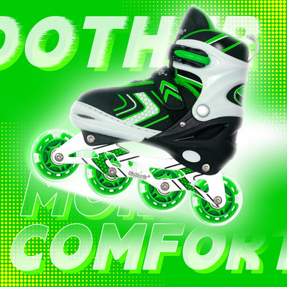Nattork Light up Inline Skate Wheels - Green