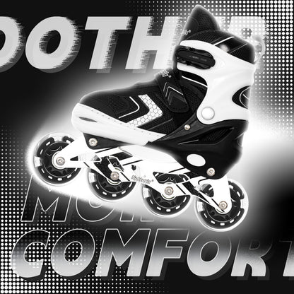 Nattork Light up Inline Skate Wheels - Black