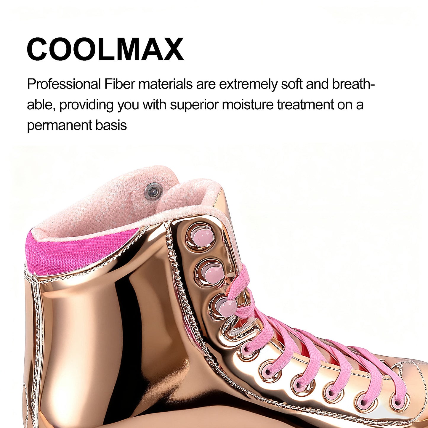 Patines artísticos para hielo Nattork, azul y rosa