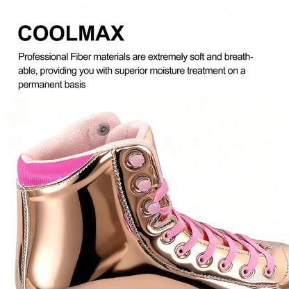 Patines artísticos para hielo Nattork, azul y rosa