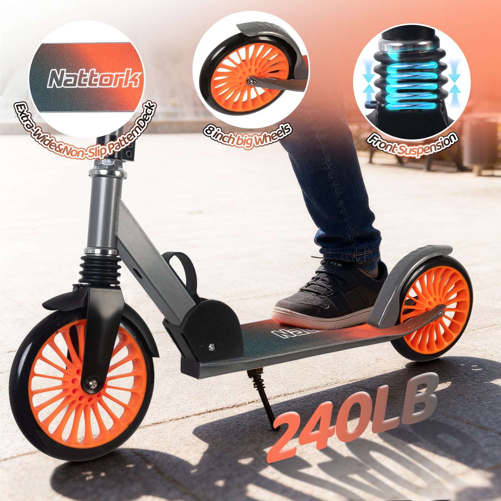 Vibe Foldable Scooter for Teens & Adults – NattorkSkates