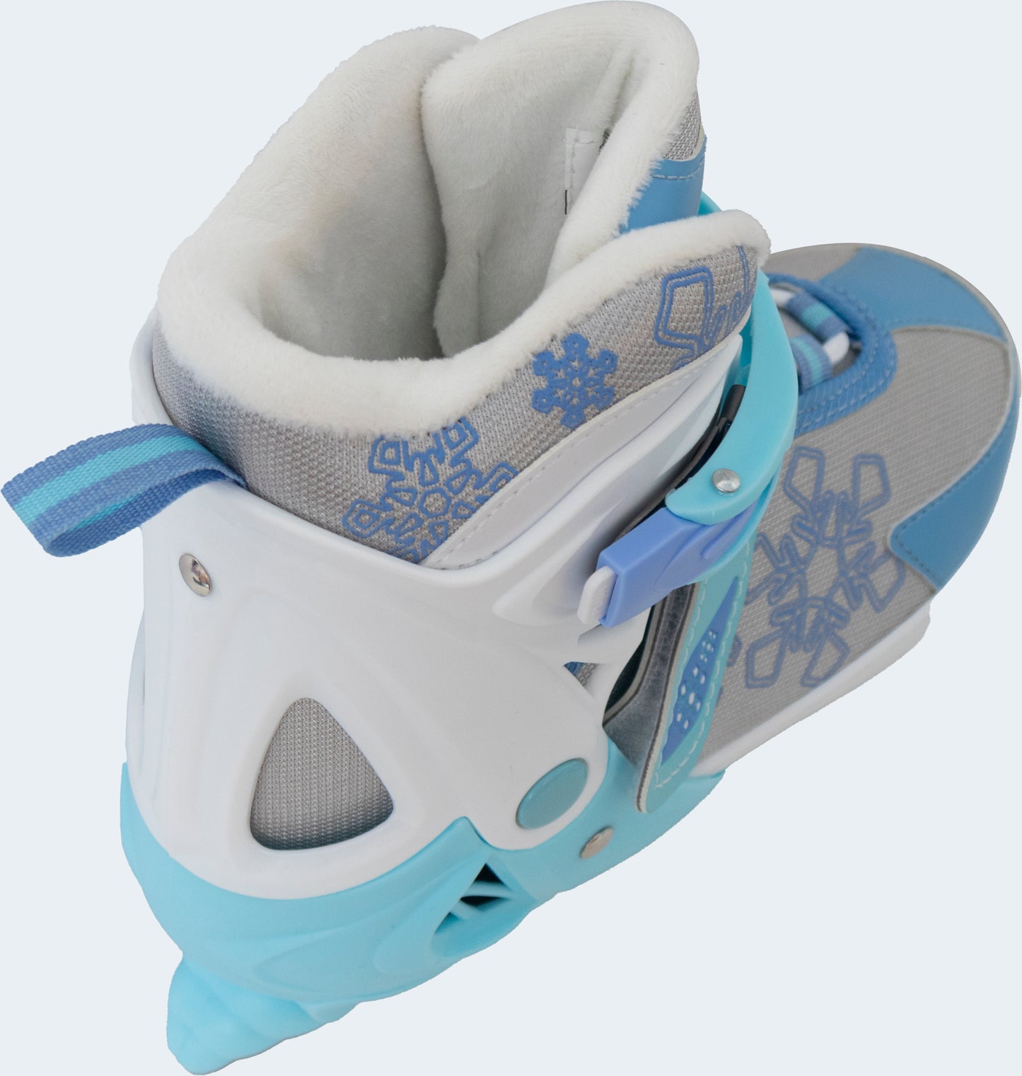 Nattork Adjustable Ice Skates - Blue Snow Flake