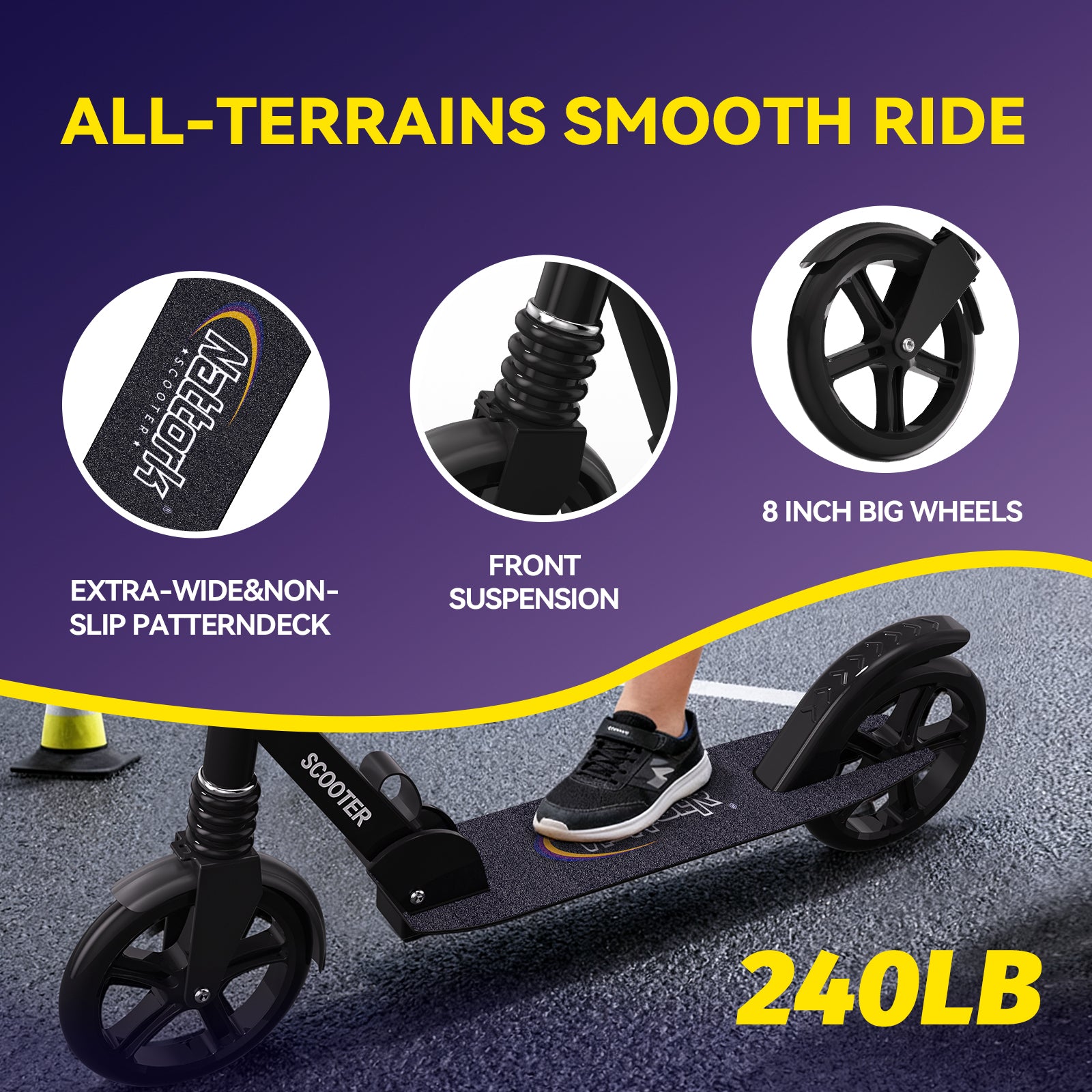 Glide X Plus Foldable Scooter for Teens & Adults – NattorkSkates