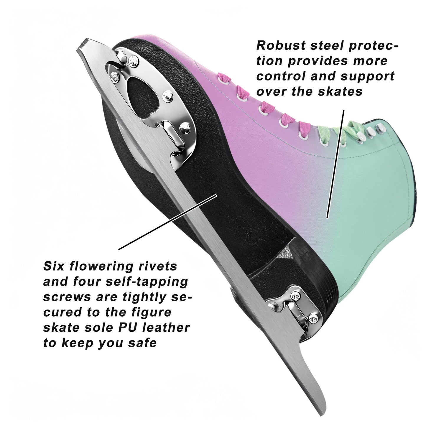 Patines de hielo Nattork - Rosa morado 