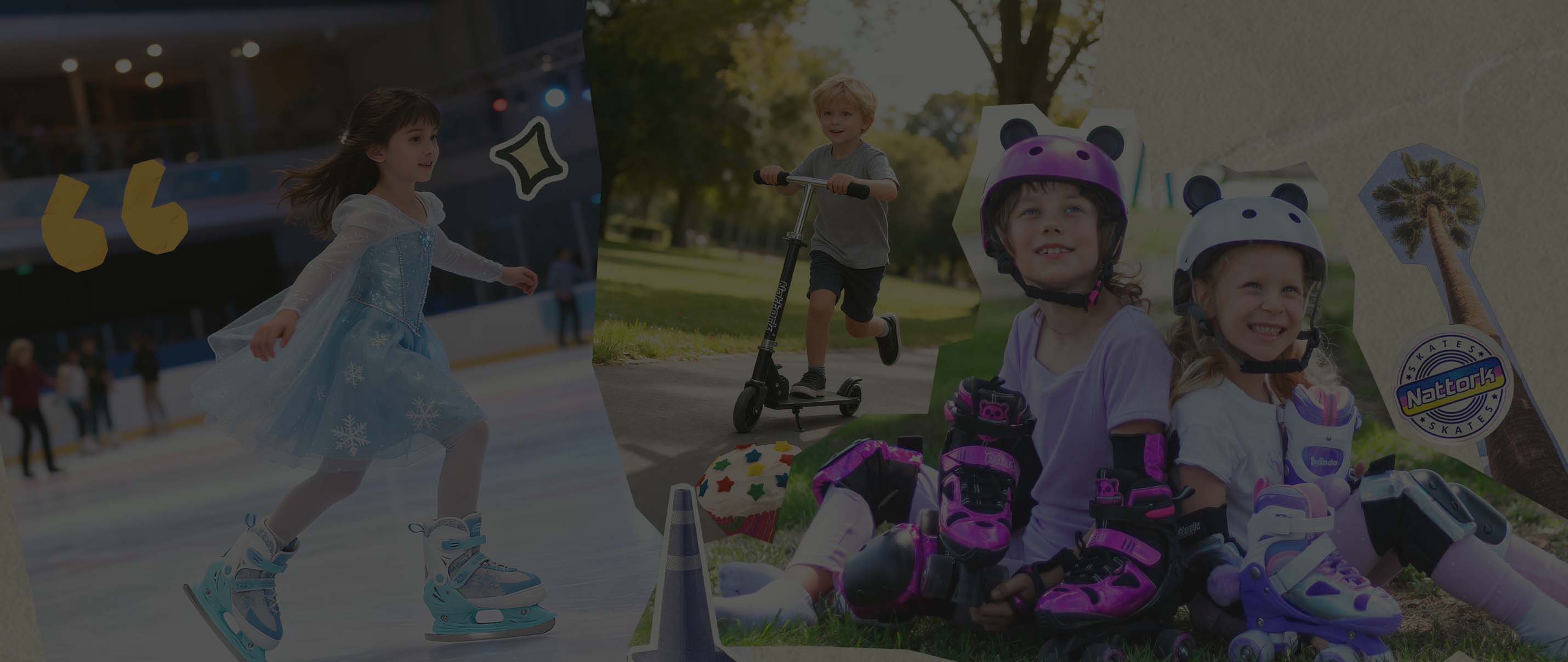 Nattork Roller Skates, Inline Skates and Scooter for Kids