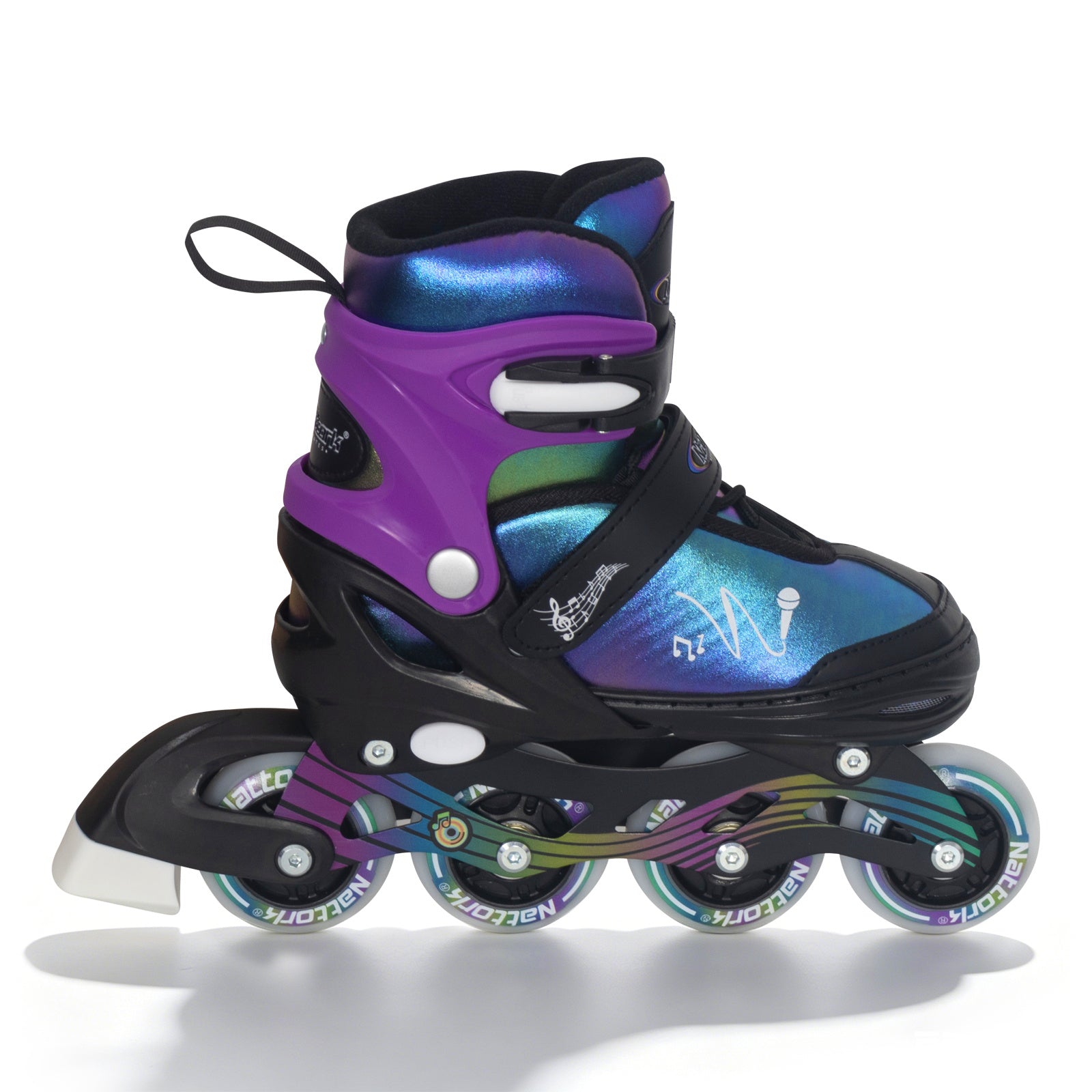 Skate Night Skatin'/Noite Toda 7インチ Nattork Melody Inline Skates - Purple Black – NattorkSkates