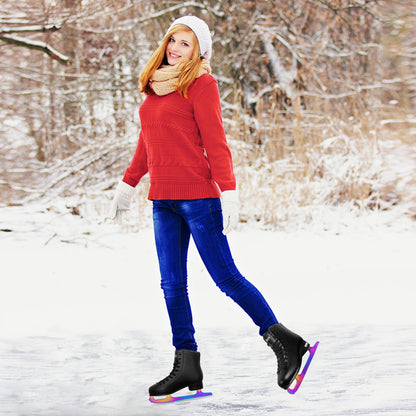 Patines artísticos para hielo Nattork: cuchillas BLANCAS y de colores