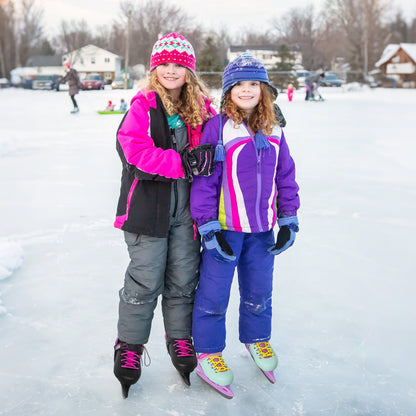 Nattork Adjustable Ice Skates for Kids -  Pink & Teal