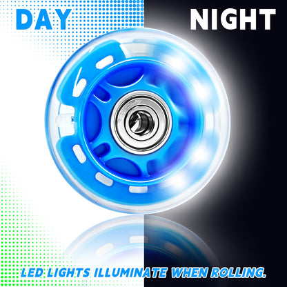 Nattork Light up Inline Skate Wheels - Blue