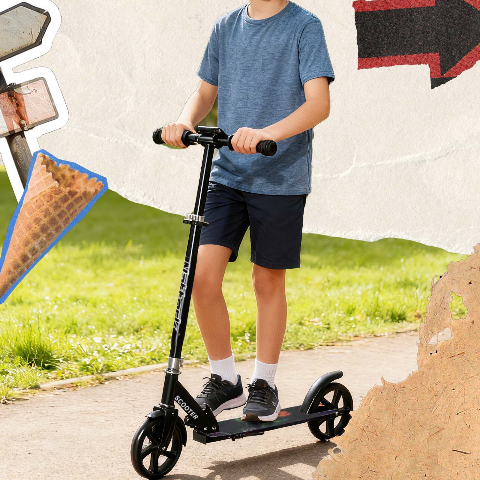 Nattork 8+ Scooter for Adult & Big Kids - Silver Mist – NattorkSkates
