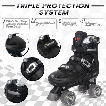 Patines en línea ajustables Nattork BLADE RACERS - Dorado