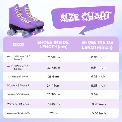 Nattork Roller Skates for Adults - Pro Purple