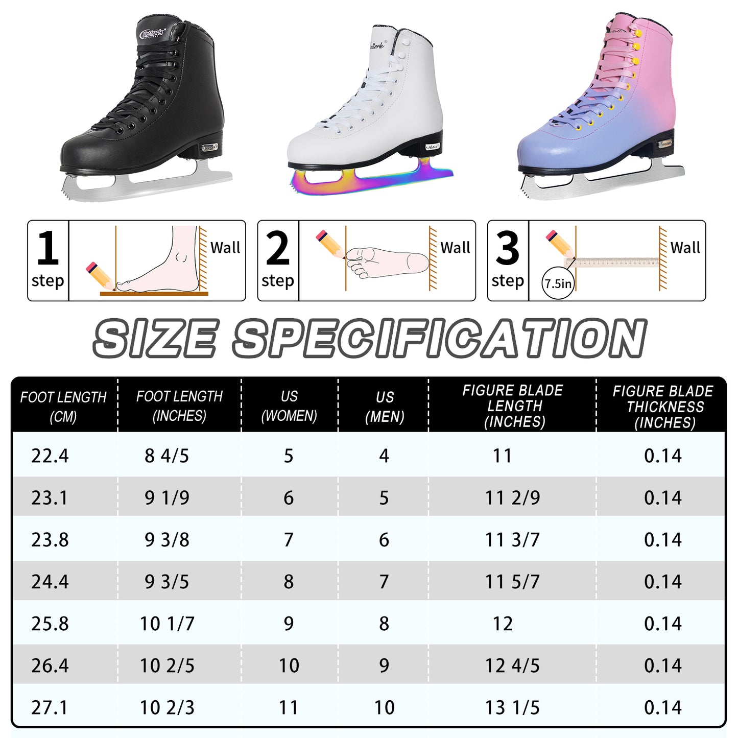 Patines de hielo Nattork - Negro