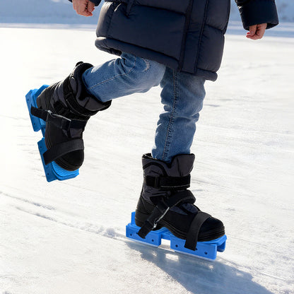 Nattork Adjustable Double-Runner Ice Skates for Kids - Blue