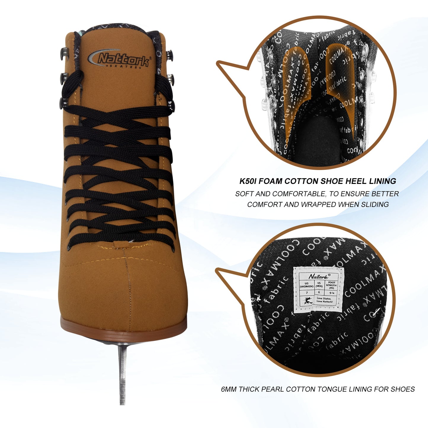 Patines de hielo Nattork - Rosa morado 