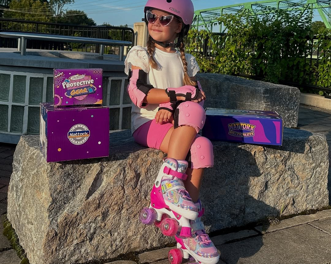 Nattork Cherry Pink Roller Skates for Girls