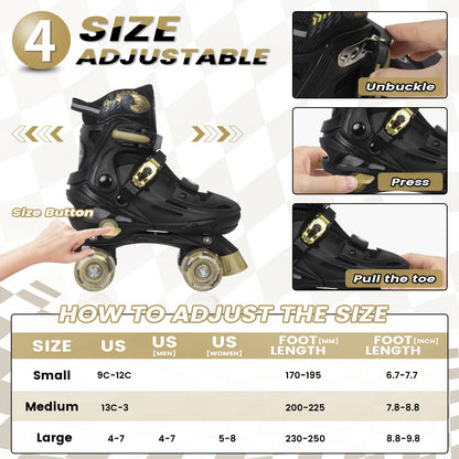 Patines en línea ajustables Nattork BLADE RACERS - Dorado