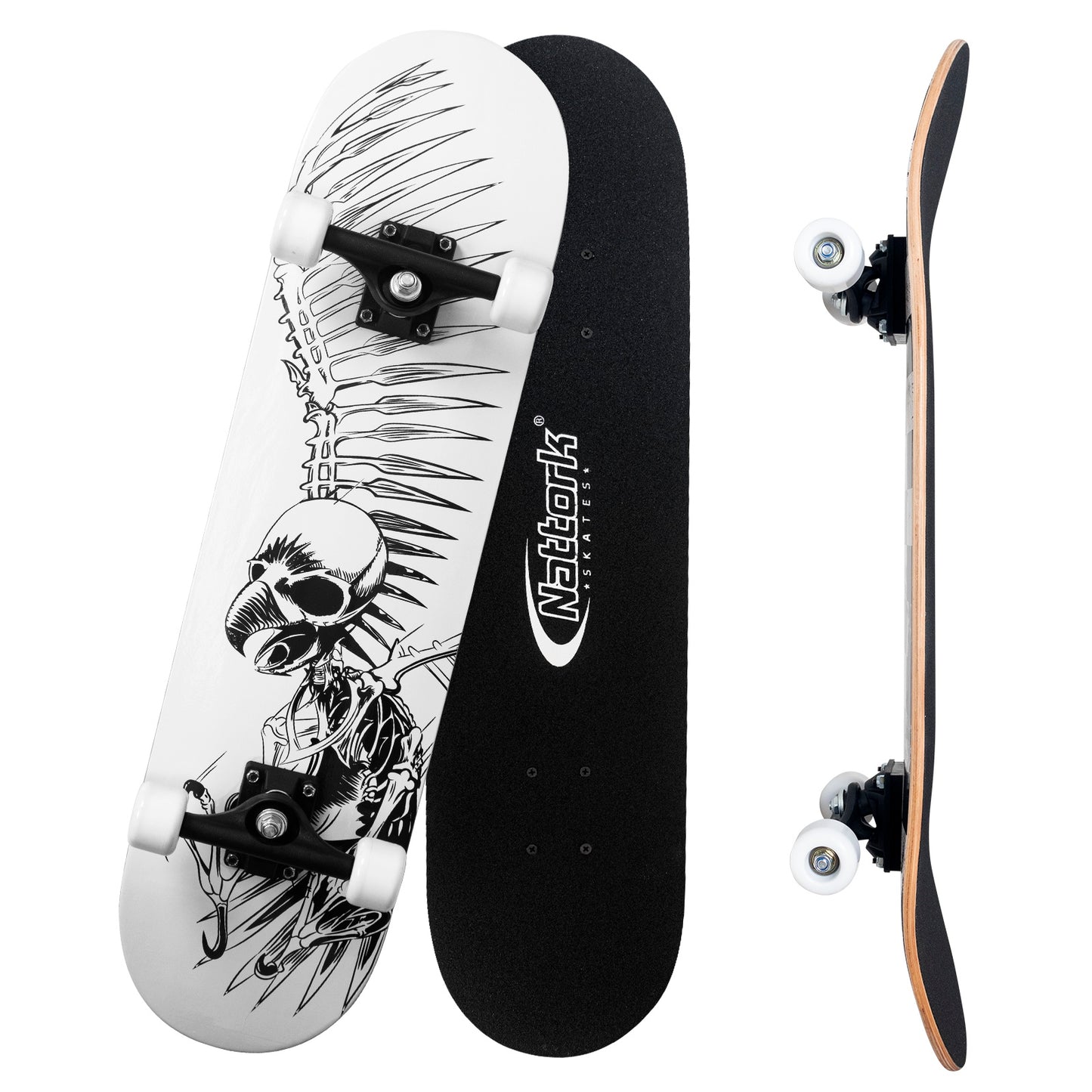 Nattork Skateboards 31 Inch - Skull-Eagle