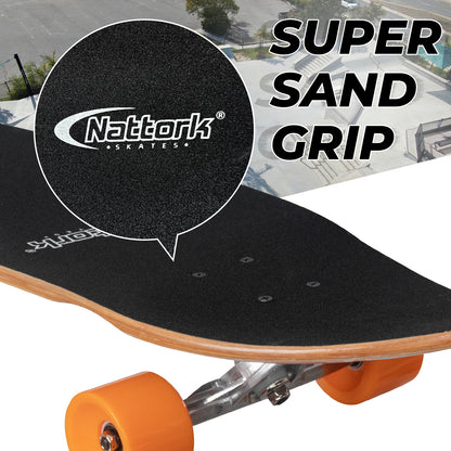 Nattork Long Distance Longboard Skateboard for Adults & Kids - Carp