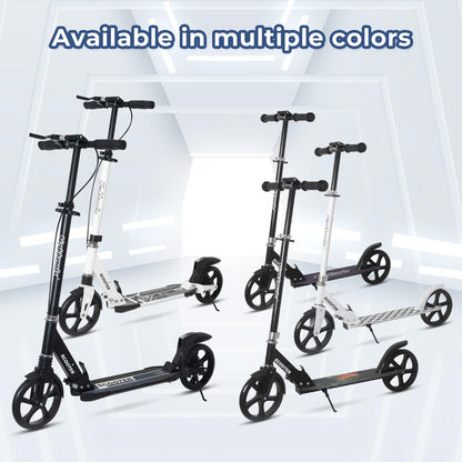 Patinete plegable Nattork para niños de 8 años en adelante, color negro fantasmal