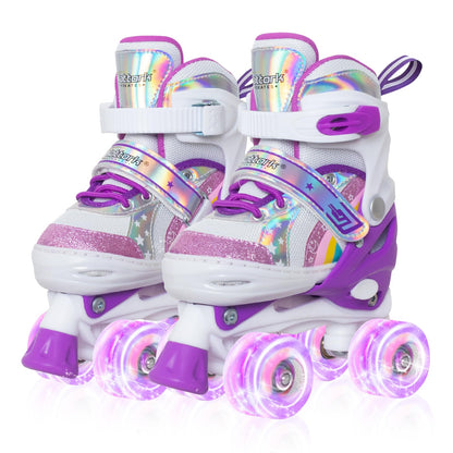 Nattork Adjustable Roller Skates for Kids - Purple