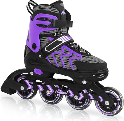 Patines en línea ajustables Nattork - Púrpura