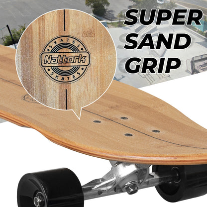 Nattork Long Distance Longboard Skateboard for Adults & Kids - Ink Bloc