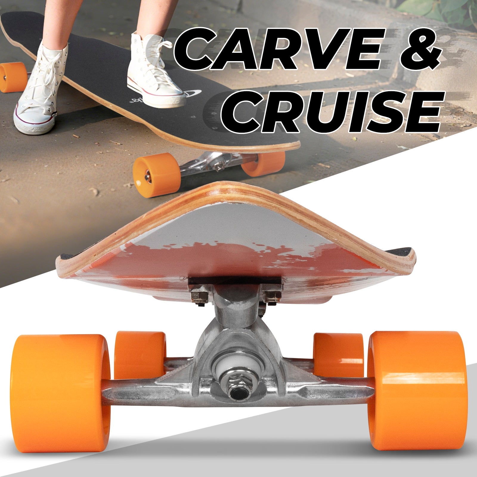 Nattork Pulse 44 Longboard Skateboard - Carp – NattorkSkates