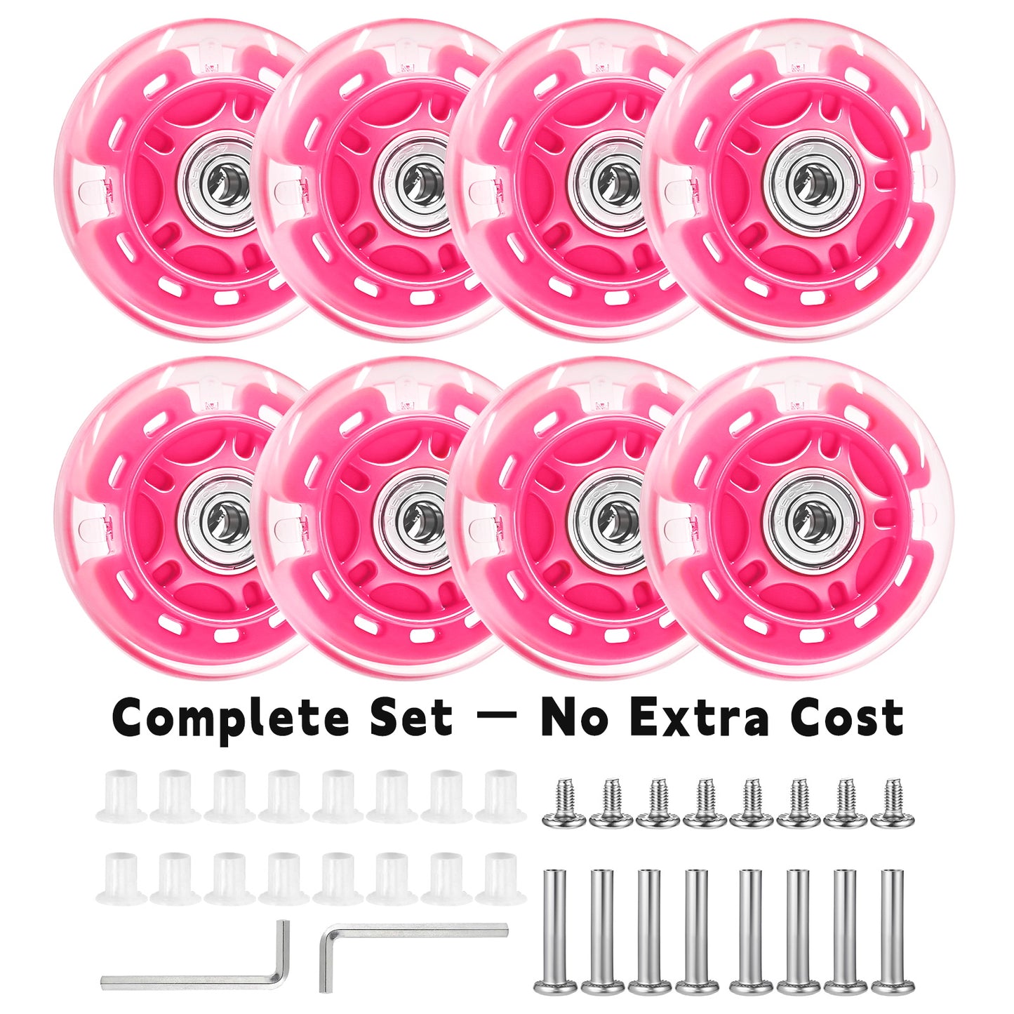 Nattork Light up Inline Skate Wheels - Pink