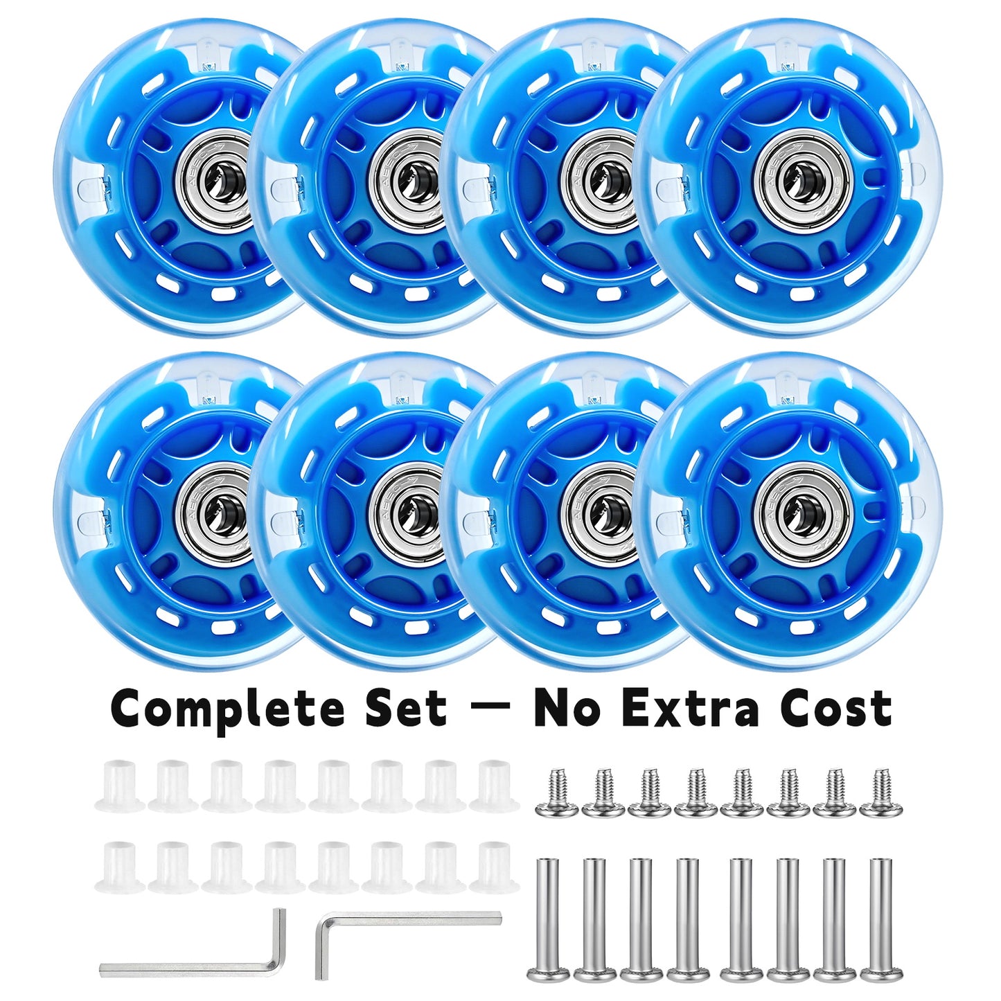 Nattork Light up Inline Skate Wheels - Blue