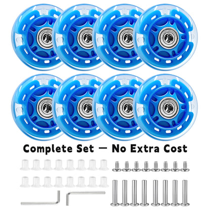 Nattork Light up Inline Skate Wheels - Blue