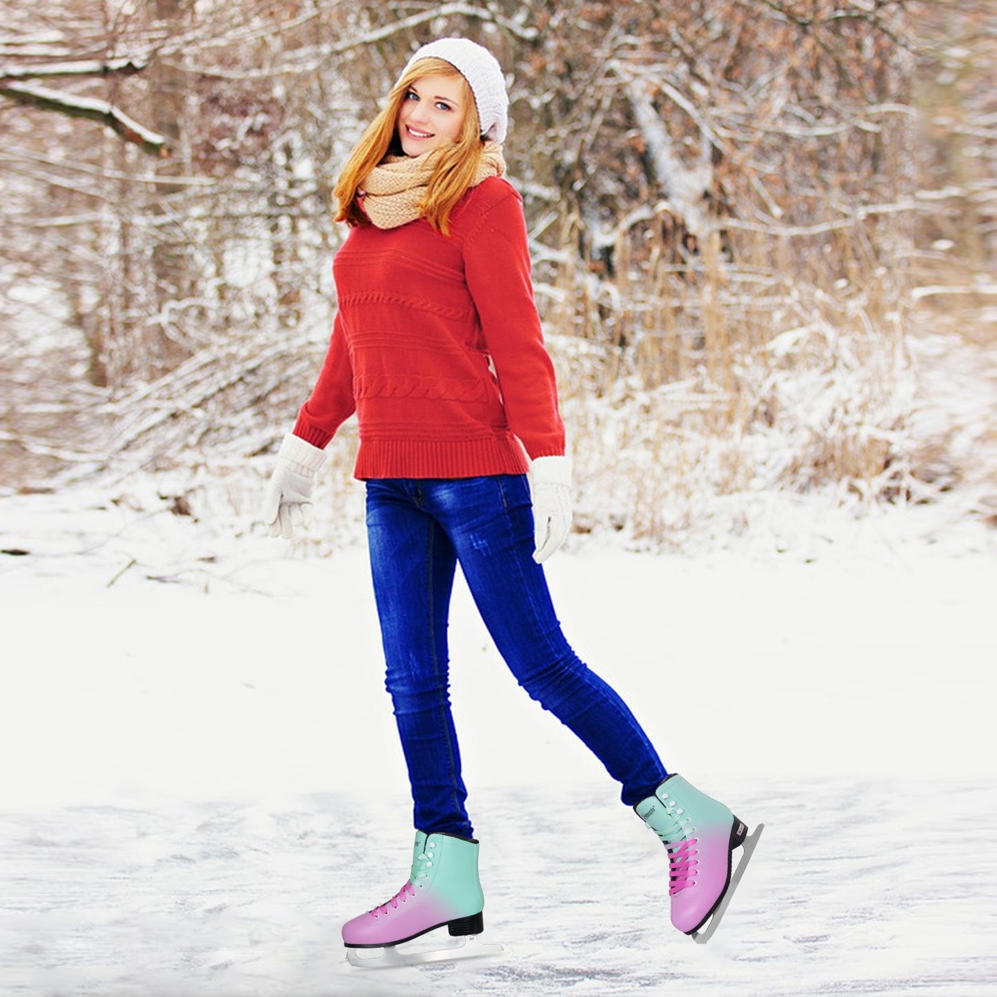 Patines de hielo Nattork - Rosa morado 