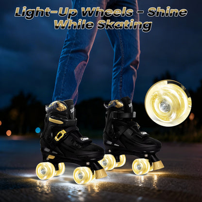 Patines en línea ajustables Nattork BLADE RACERS - Dorado