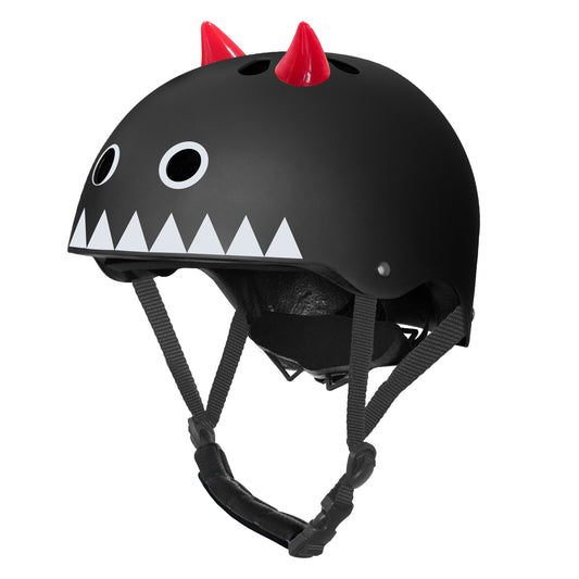 Nattork Skate Helmet Protective Gear for Kids - Black Demon